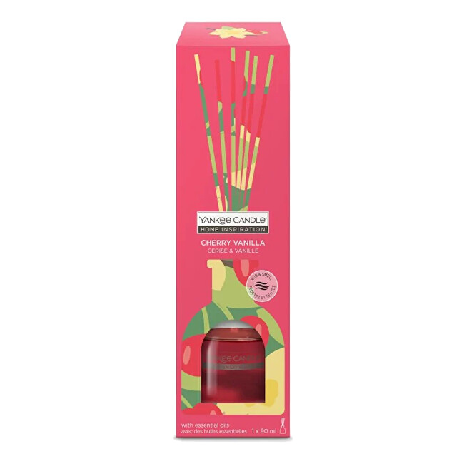 Yankee Candle Aroma diffuser Home Inspiration Cherry Vanilla 90 ml 90ml Kvapas namams su lazdelėmis