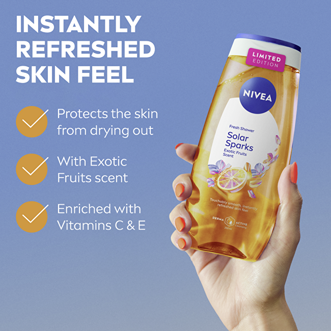 Nivea Solar Sparks Shower Gel 250 ml 250ml Moterims