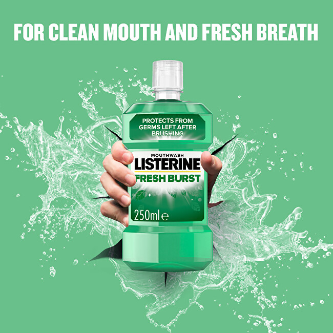 Listerine Fresh Burst anti-plaque mouthwash 500ml Dantų emalį stiprinanti priemonė