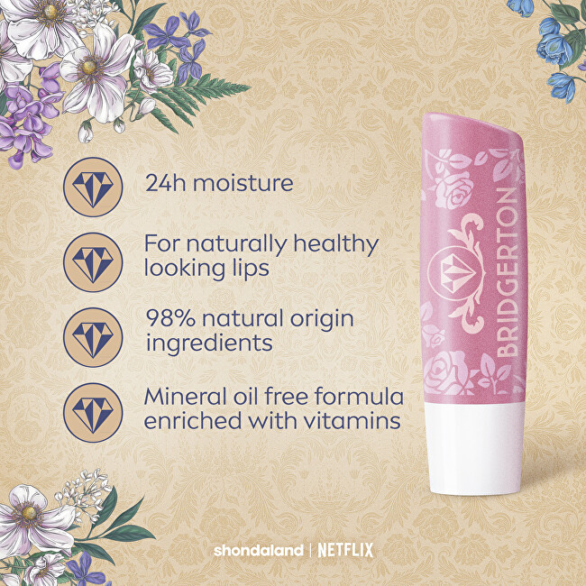 Labello Bridgerton Rose Meringue Lip Balm 4.8 g lūpų balzamas