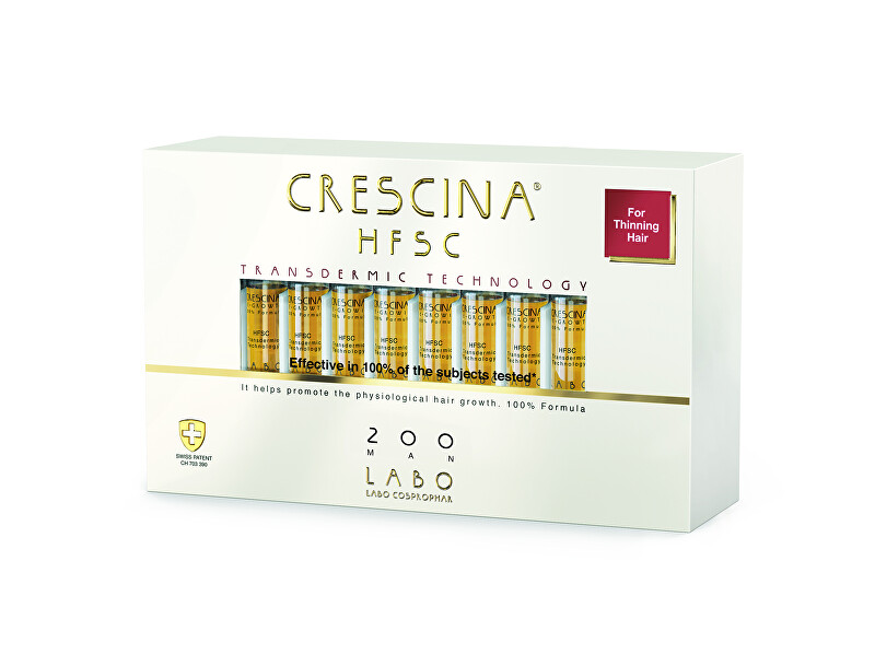 Crescina Hair growth support for men Transdermic grade 200 (initial phase) 20 x 3.5 ml 3.5ml Vyrams