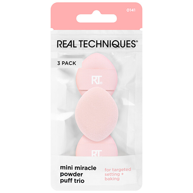 Real Techniques Mini Powder Puff 3 pcs. teptukas