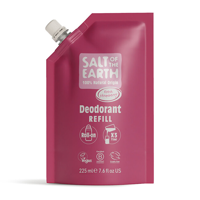 Salt of the earth Natural roll-on deodorant Fresh Strawberry Deo Refill Dezodorantas Dezodorantas ir antiperspirantas Moterims