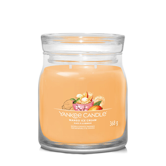 Yankee Candle Aromatic candle Signature glass medium Mango Ice Cream 368 g Unisex