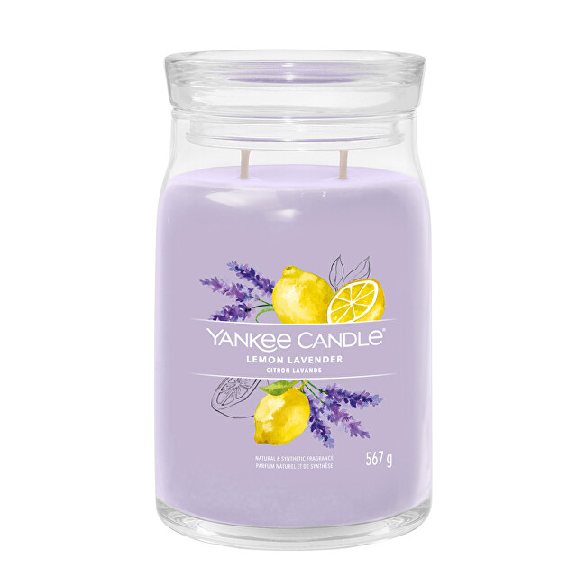 Yankee Candle Aromatic candle Signature glass large Lemon Lavender 567 g Unisex