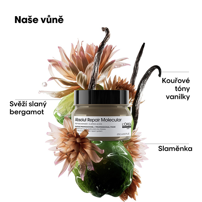 L'Or&eacute;al Professionnel Mask for damaged hair Absolute Repair Molecular (Professional Mask) 150ml &scaron;ampūnas