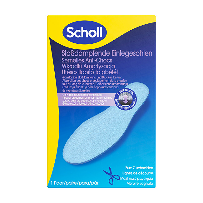 Scholl Shoe inserts Shock Reducer Shock-absorbing Insoles 1 pair Kūno priežiūra Unisex