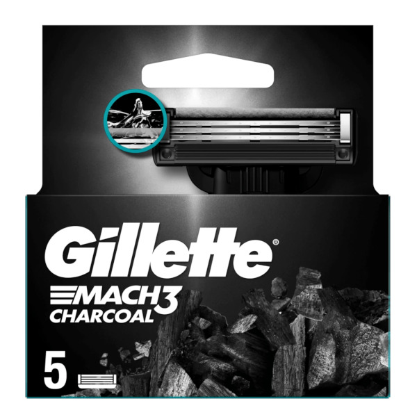 Gillette Gillette Mach3 Charcoal replacement head 5 ks Vyrams