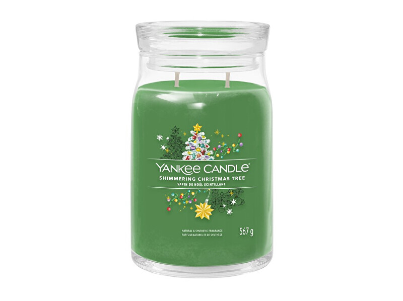 Yankee Candle Aromatic candle Signature glass large Shimmering Christmas Tree 567 g Unisex