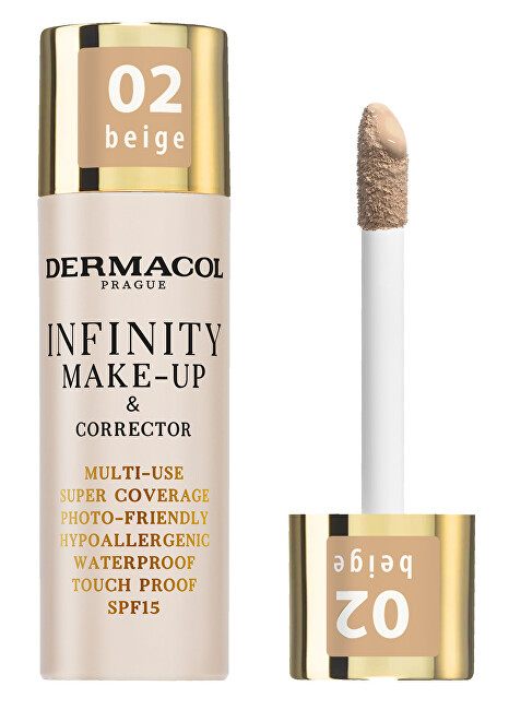 Dermacol Infinity makeup and concealer 03 Sand makiažo pagrindas