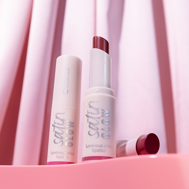 Essence Satin Glow Glossy Lipstick 3.5 g 07 Coral It a Day lūpdažis
