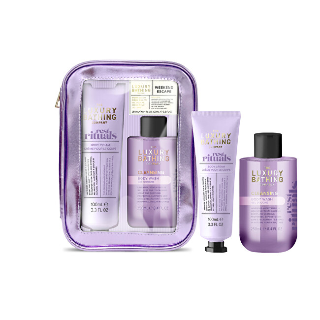 Grace Cole Lavender Body Care Set ( Levandule ) - D&aacute;rkov&aacute; sada p&eacute;če o tělo v kosmetick&eacute; ta&scaron;tičce ( 2 ks ) Vonios ir du&scaron;o priemonė Moterims