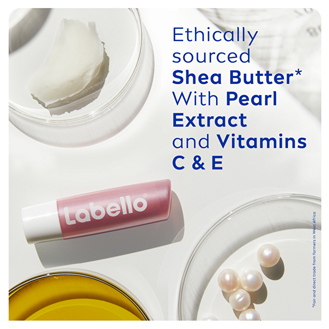 Labello Pearly Shine Caring Lip Balm 4.8 g lūpų balzamas