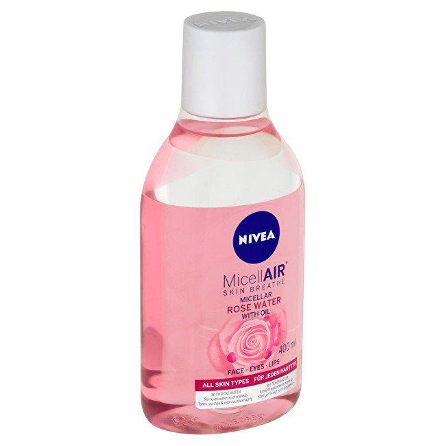 Nivea Two-phase micellar water with rose water (Micellar Rose Water) 400 ml 400ml makiažo valiklis