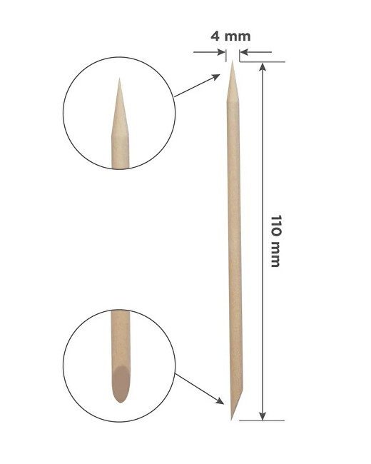 STALEKS Orange Expert manicure sticks 110 mm (Wooden Stick) 100 pcs Manikiūro priemonė
