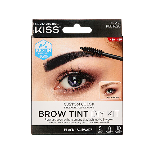 Kiss Brow Tint Diy Kit 20 ml Black 20ml Moterims