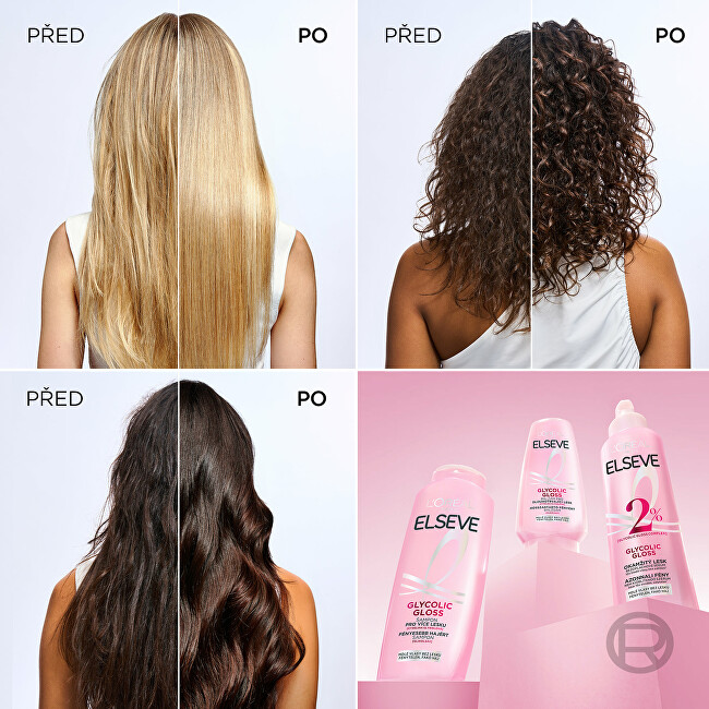 L'Or&eacute;al Paris Leave-in serum for instant hair shine Elseve Glycolic Gloss 150 ml 150ml nenuplaunama plaukų priežiūros priemonė