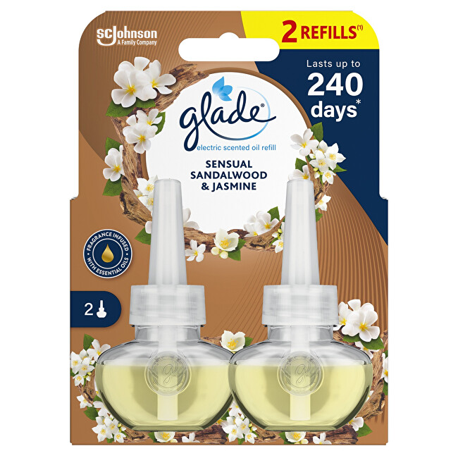 Glade Electric air freshener refill set Sandalwood & Jasmine 2 x 20 ml 20ml elektrinis kvapų difuzorius