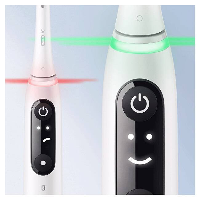 Oral B Electric toothbrush iO6 Series Duo Pack Black / Pink Sand Extra Handle 2 pcs dantų šepetėlis