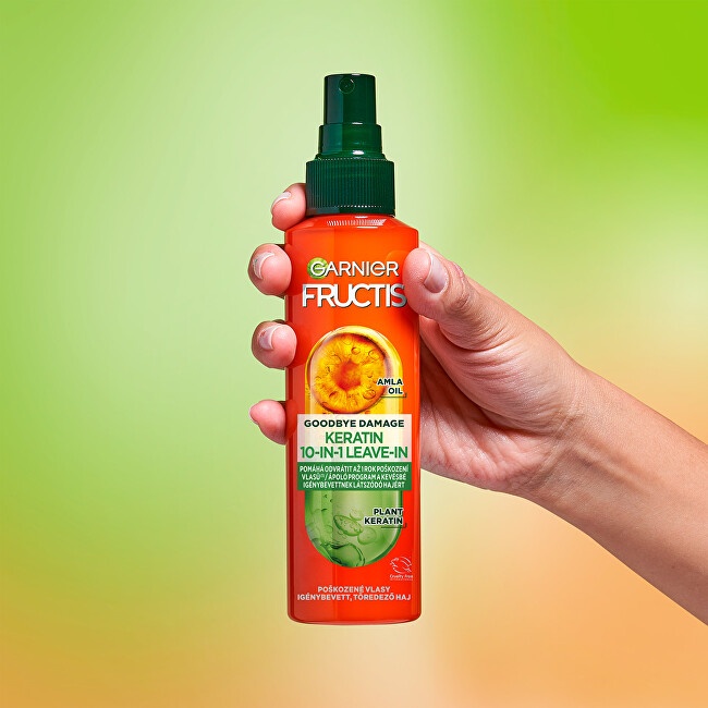 Garnier Leave-in spray with keratin 10in1 Fructis Goodbye Damage ( Keratin 10in1-Leave-In) 150 ml 150ml nenuplaunama plaukų priežiūros priemonė
