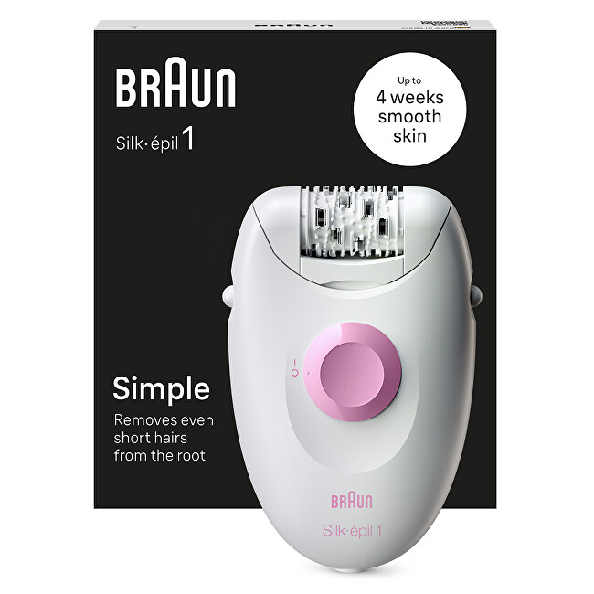 Braun Epilator Silk-&eacute;pil 1-010 Pink depiliavimo prietaisas