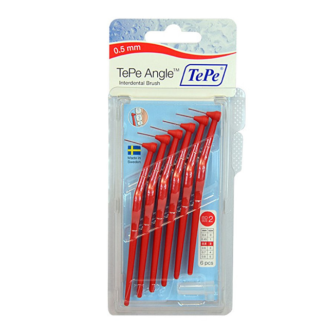 TePe Interdental brushes Angle 6 pc 0,8 mm green tarpdančių siūlas