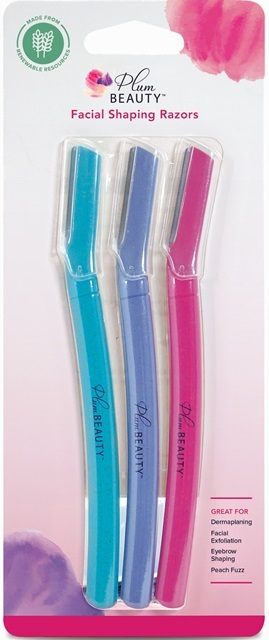 PlumBeauty Facial Shaping Razors 3 pcs skustuvas