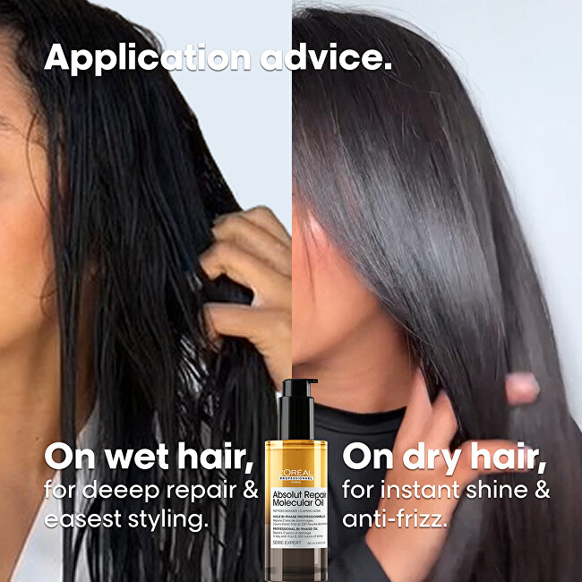 L'Or&eacute;al Professionnel Absolut Repair Molecular Bi-Phase Oil for Damaged Hair 90ml atstatomoji plaukų priežiūros priemonė