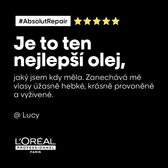 L&acute;Or&eacute;al Professionnel Multifunctional oil rinse-free treatment with protein and golden quinoa for dry and damaged hair Exp 90ml atstatomoji plaukų priežiūros priemonė