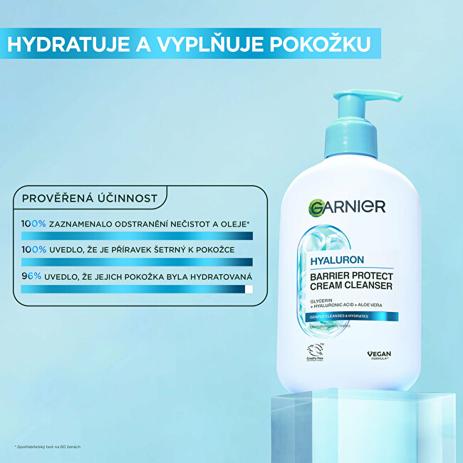 Garnier Soothing Hyaluron Cleansing Cream (Barrier Protect Cream Cleanser) 250 ml 250ml makiažo valiklis