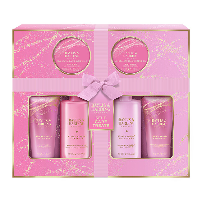 Baylis & Harding Jojoba, Vanilla & Almond Oil - Velk&aacute; d&aacute;rkov&aacute; sada 6 ks Vonios ir du&scaron;o priemonė Moterims