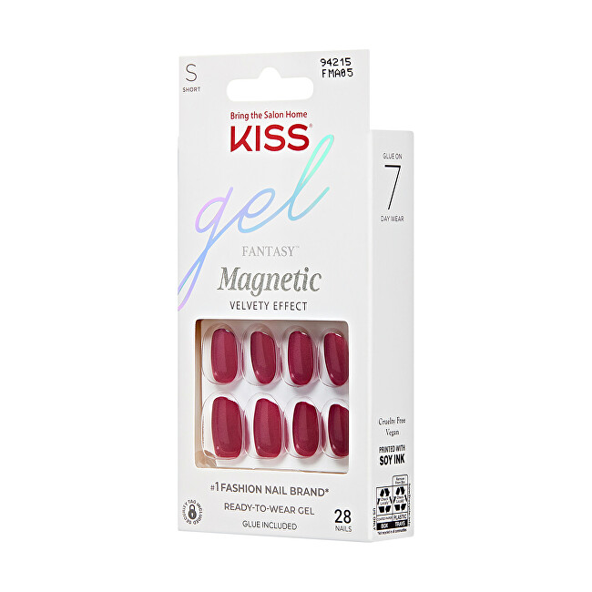 Kiss Gel nails Gel Fantasy Magnetic (Set Us Free) 28 pcs priemonė nagams