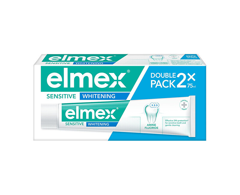 Elmex Sensitiv e Teeth Whitening Toothpaste Whitening Duopack 2x 75 ml 75ml kraujuojančių dantenų priežiūros priemonė