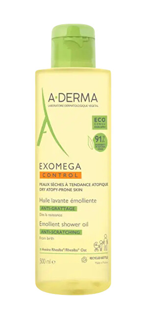 A-derma , Exomega Control, Fragrance, Emollient, Shower Oil, Body, For Dry Skin, Du&scaron;o aliejus Kūno odos drėkinimo priemonė Unisex