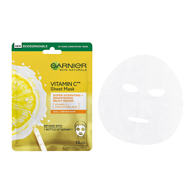 Garnier Moisturizing textile mask to brighten the skin with vitamin C Skin Natura l s 28 g Moterims