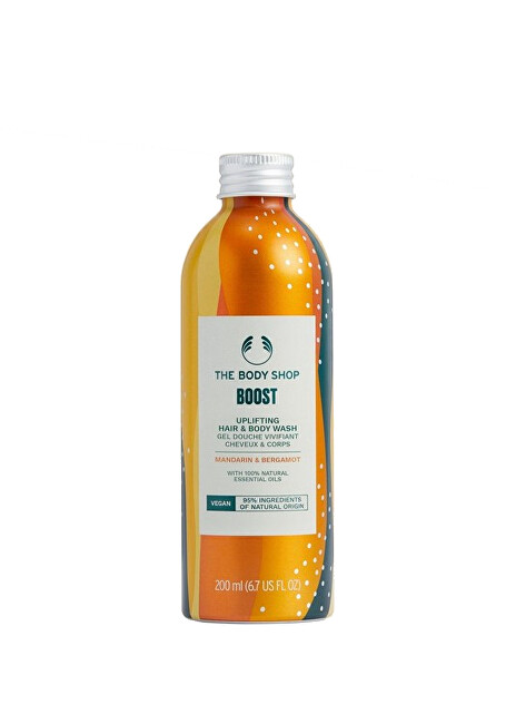 The Body Shop Shower gel for body and hair Boost Uplifting Mandarin & Bergamot ( Hair & Body Wash) 200 ml 200ml Moterims