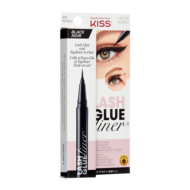 Kiss Eyelash glue with eyeliner Lash Glue Liner Black 0.7 ml 0.7ml dirbtinės blakstienos