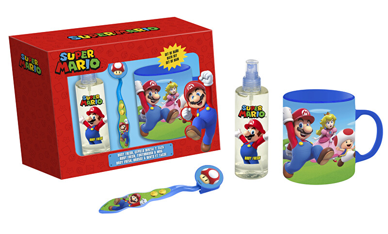 EP Line Super Mario toothbrush gift set dantų &scaron;epetėlis