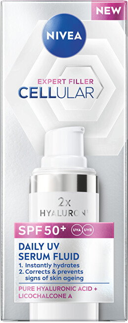 Nivea Daily UV serum SPF 50+ Cellular Expert Filler Fluid 50 ml 50ml veido apsauga