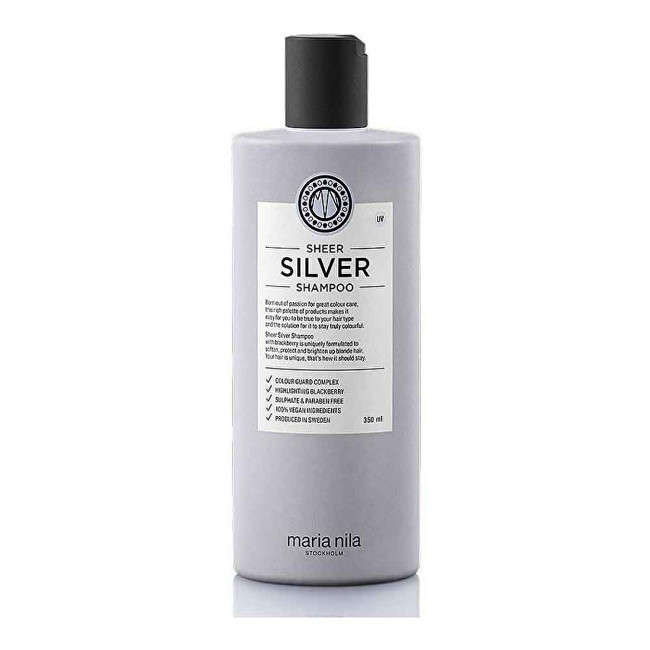 Maria Nila Shampoo Neutralizing Yellow Hair Tones Sheer Silver (Shampoo) 1000ml Moterims