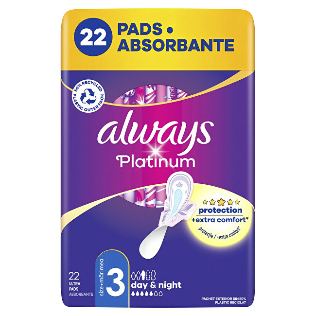 Always Ultra Platinum Night sanitary pads 22 pcs Moterims