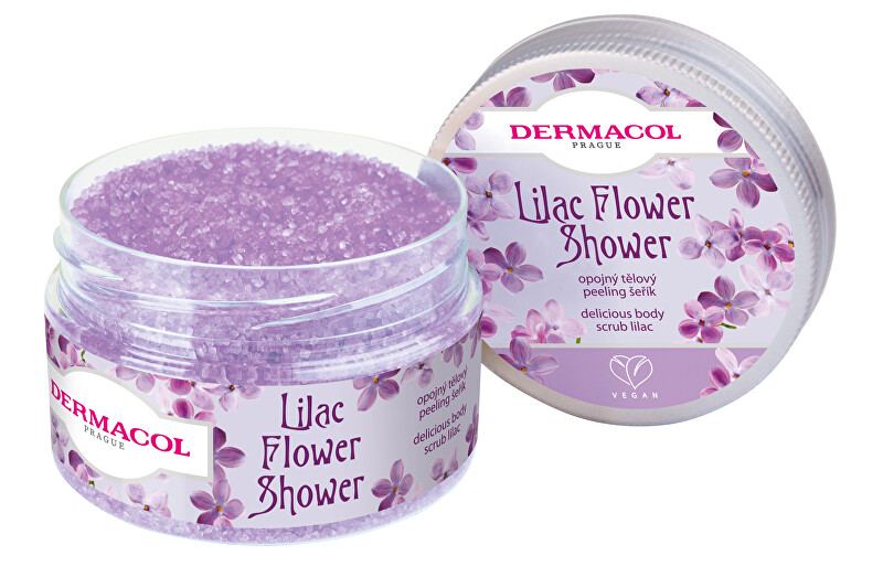 Dermacol Intoxicating body peeling Lilac Flower Care (Delicious Body Scrub Lilac) 200 g Moterims