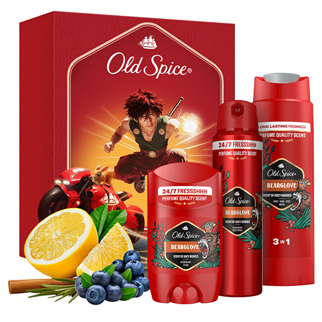 Old Spice Bearglove Anime Set - D&aacute;rkov&aacute; sada Vonios ir du&scaron;o priemonė Vyrams