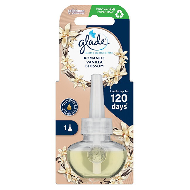 Glade Refill for electric air freshener Romantic Vanilla Blossom 20 ml 20ml elektrinis kvapų difuzorius