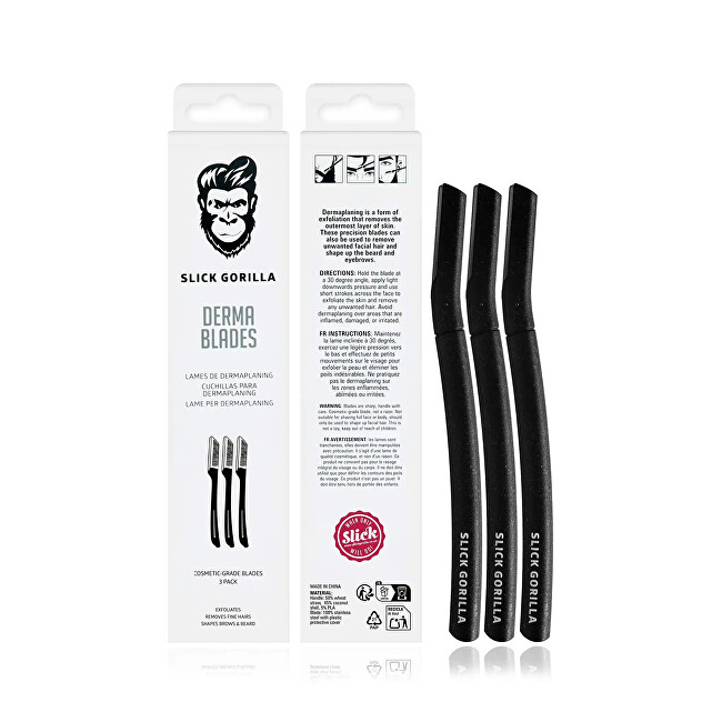 SLICK GORILLA Derma Blades - Jednor&aacute;zov&eacute; holic&iacute; čepelky ( 3 ks ) Skutimosi priemonė Vyrams