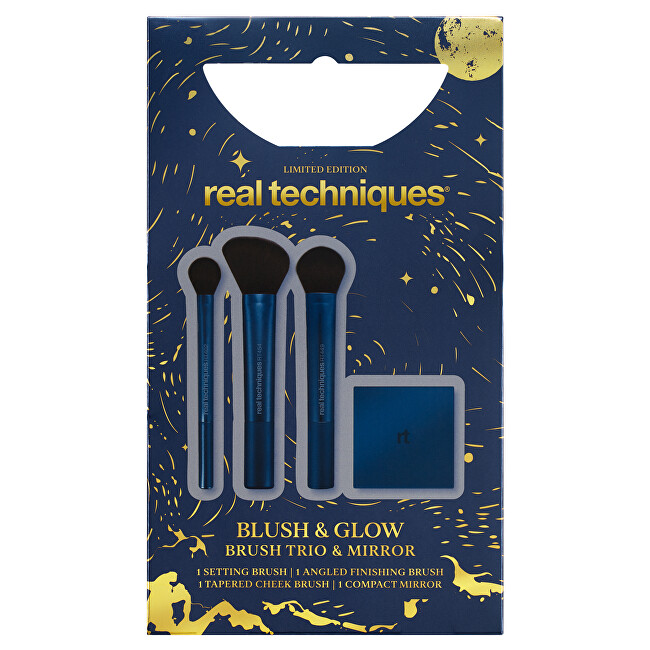 Real Techniques Blush & Glow Brush and Mirror Set aksesuaras