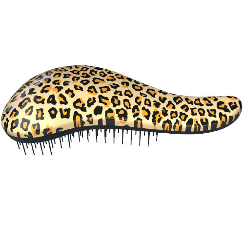 Dtangler Hair brush with Leopard Yellow handle Moterims