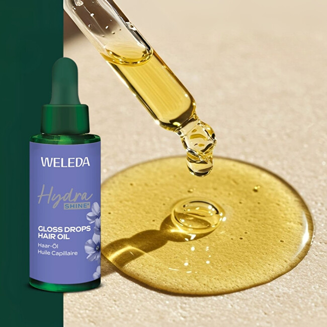 Weleda Hydrashine Gloss Drops Hair Oil 30 ml 30ml atstatomoji plaukų priežiūros priemonė