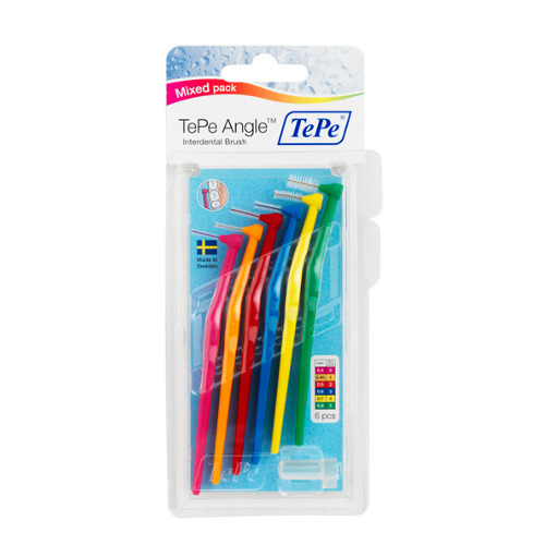 TePe Interdental brushes Angle 6 pc 0,6 mm blue tarpdančių siūlas