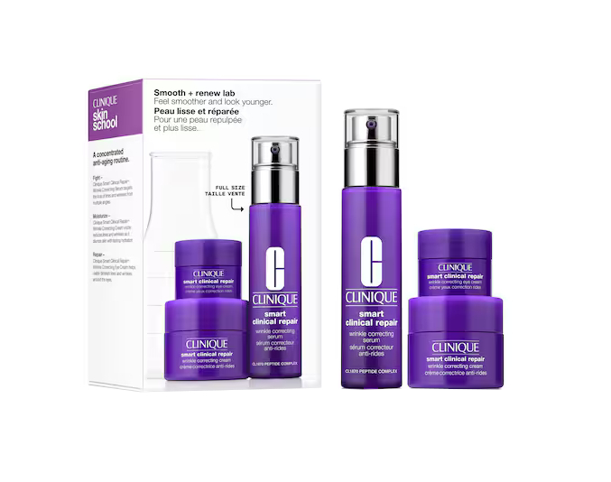 Clinique Smooth & Renew Lab Skincare Set Moterims